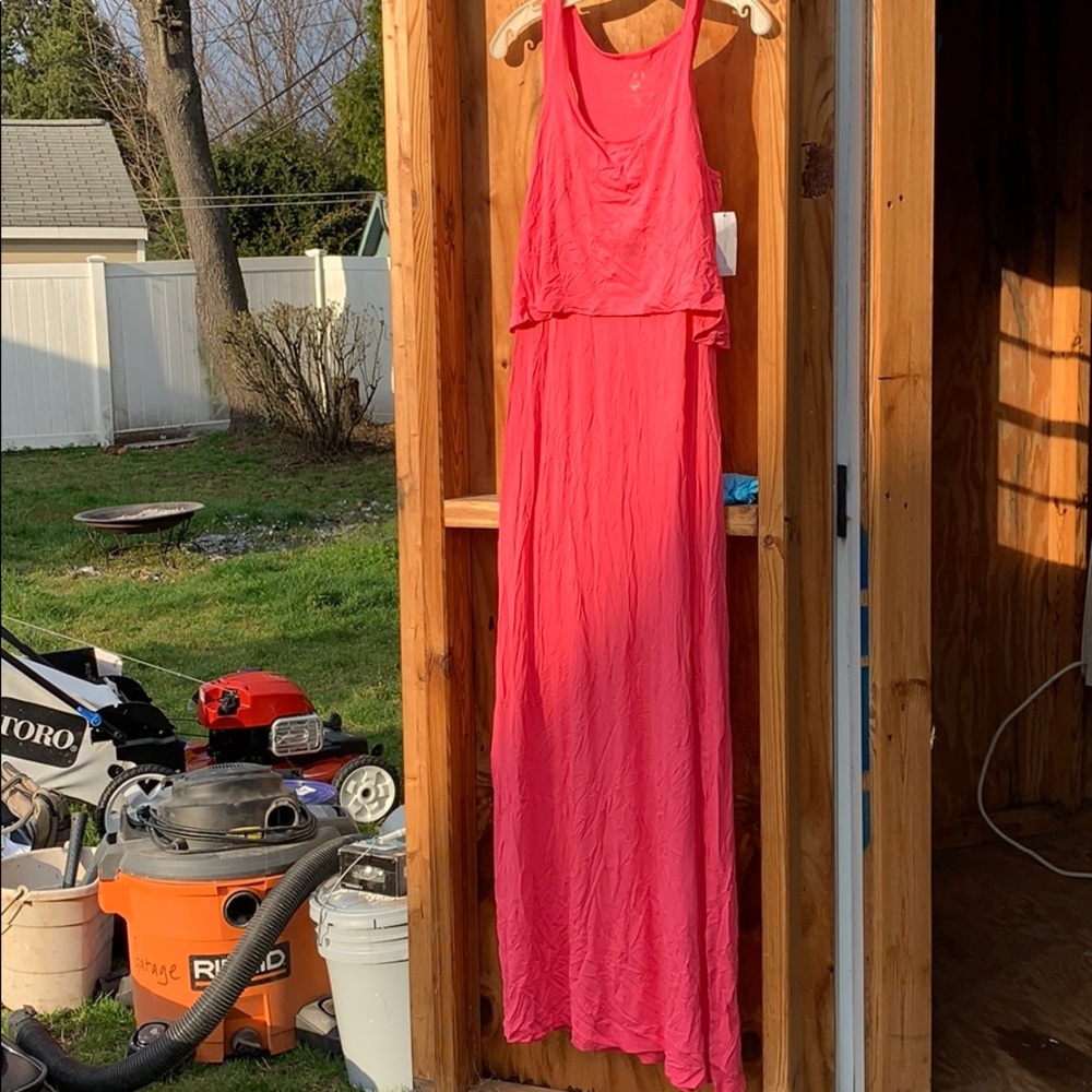 pink maxi dress